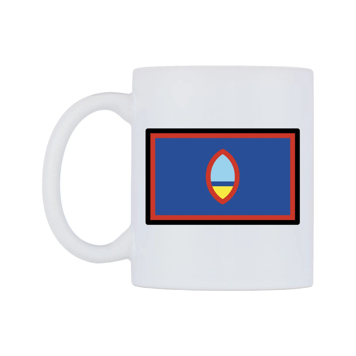 Guam Flag Emoji Mug — mug, right side, on a white background