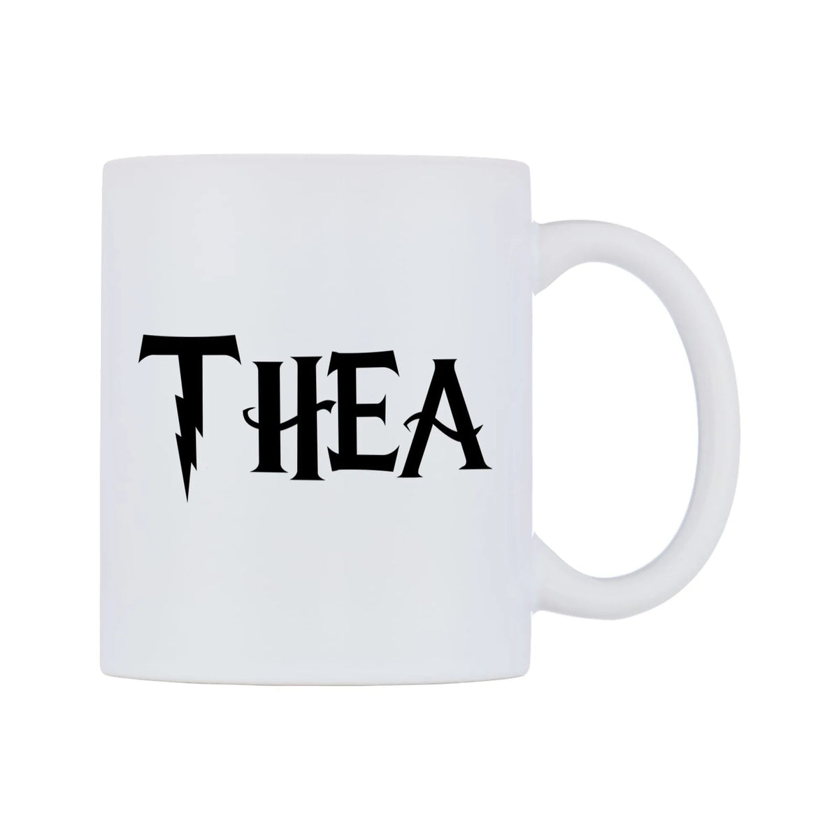 Thea - Wizard Themed Mug — white 11oz gloss mug, left side, on a white background