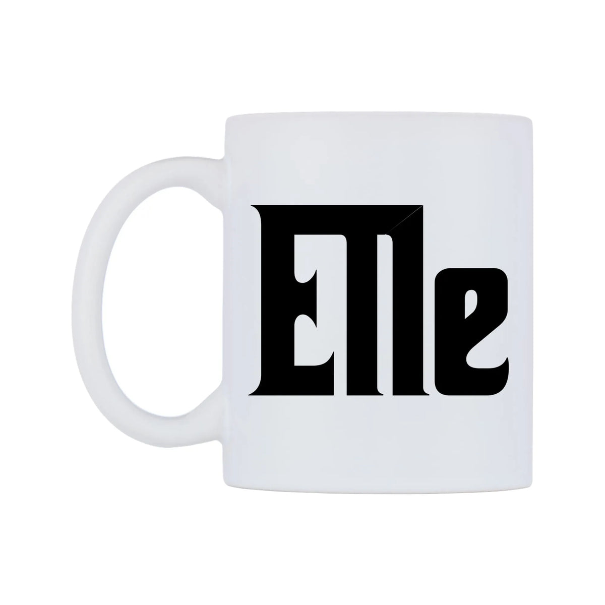 Elle - Godfather Themed Mug — white 11oz gloss mug, right side, on a white background