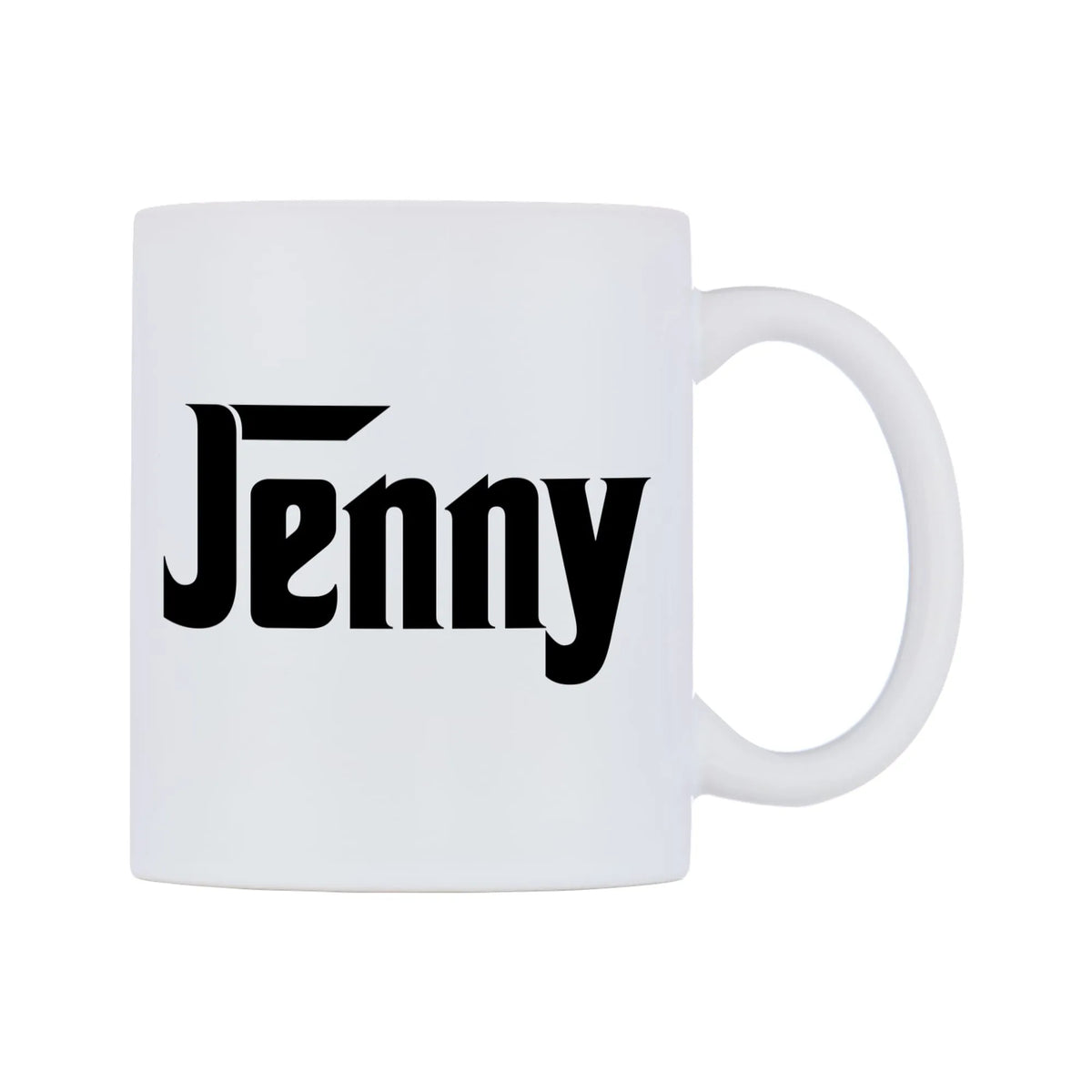 Jenny - Godfather Themed Mug — white 11oz gloss mug, left side, on a white background