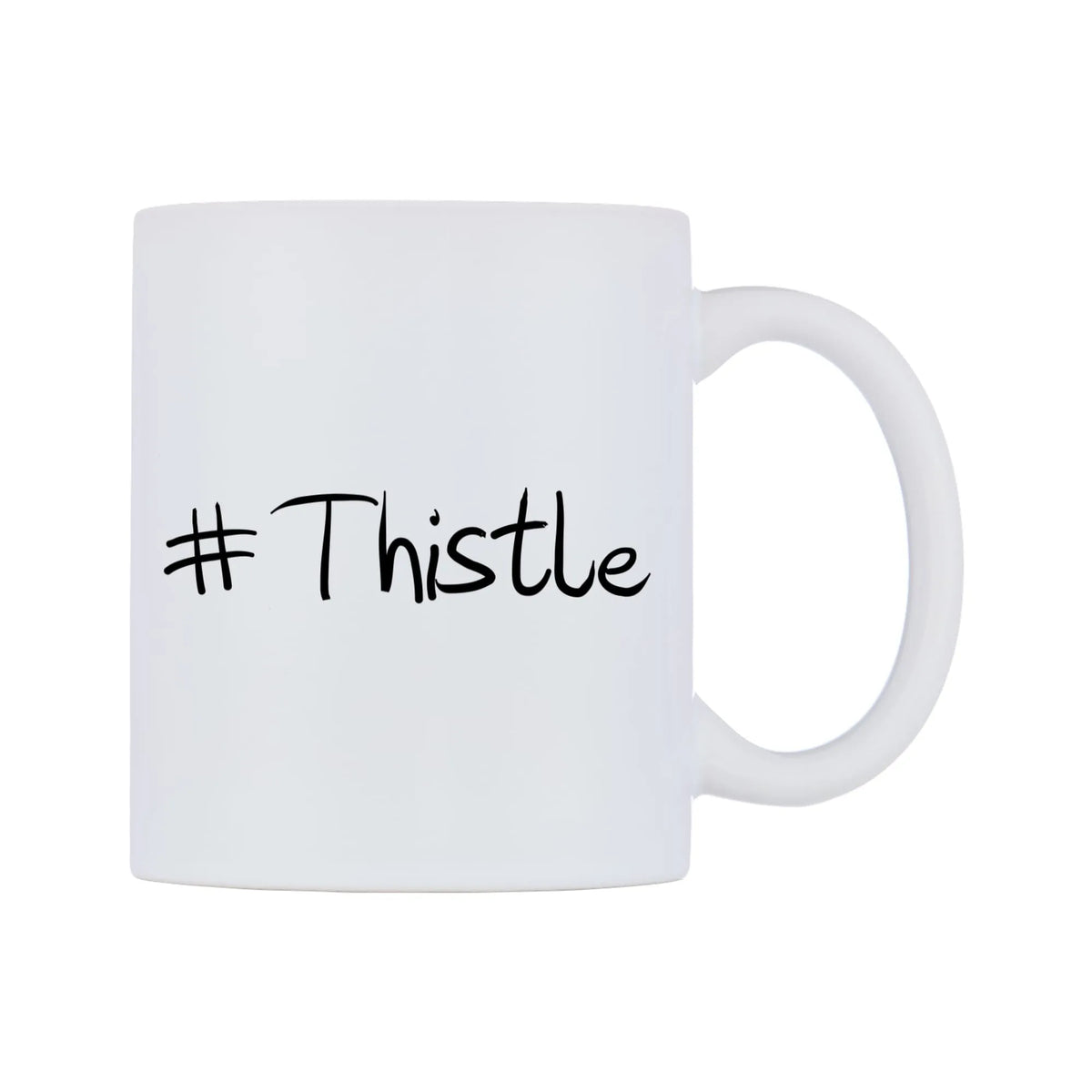 Thistle Mug — mug, left side, on a white background