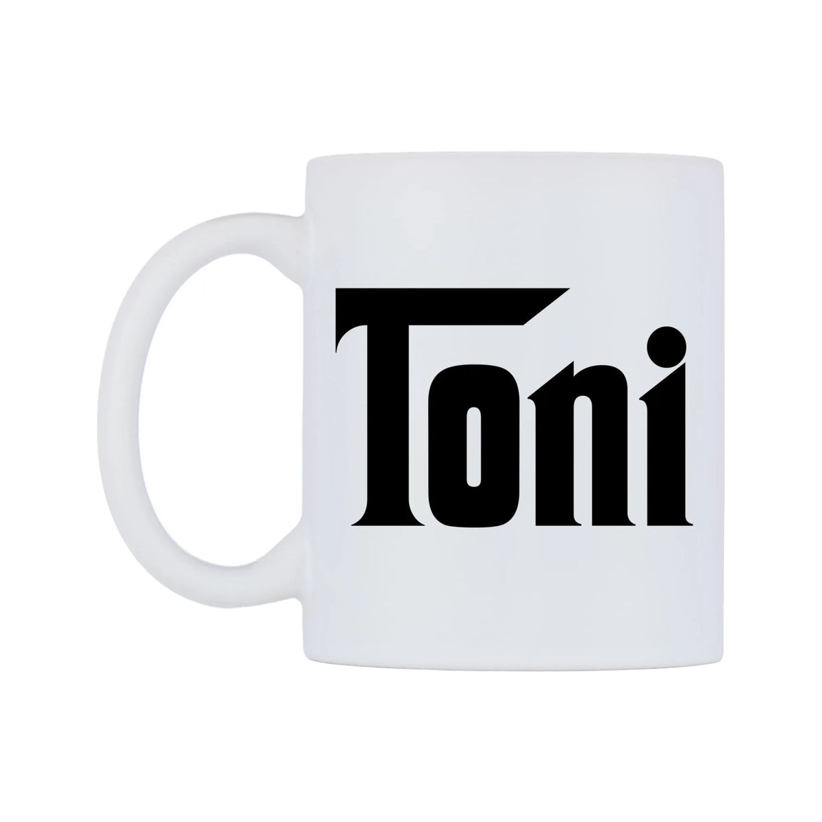 Toni - Godfather Themed Mug — white 11oz gloss mug, right side, on a white background
