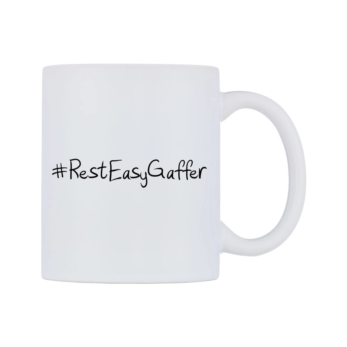RestEasyGaffer Mug — mug, left side, on a white background