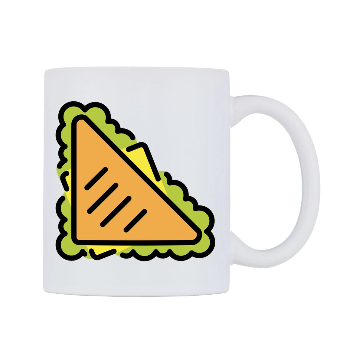 Sandwich Emoji Mug — mug, left side, on a white background
