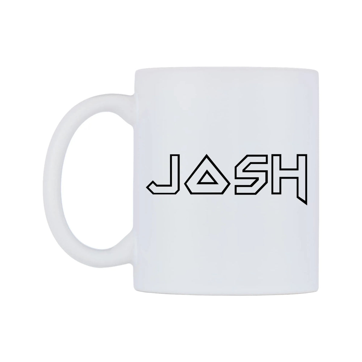 Josh - Iron Maiden Themed Mug — white 11oz gloss mug, right side, on a white background