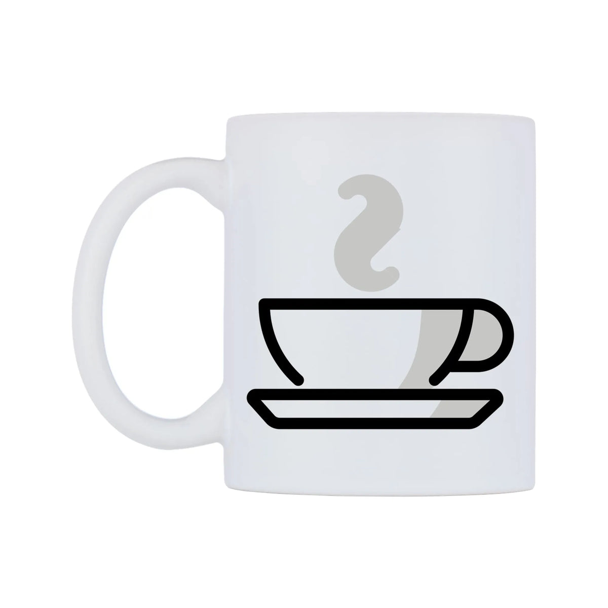 Hot Beverage Emoji Mug — mug, right side, on a white background