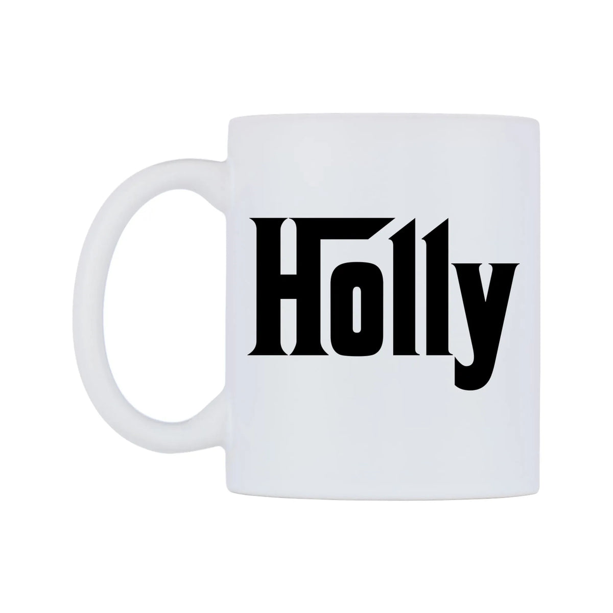 Holly - Godfather Themed Mug — white 11oz gloss mug, right side, on a white background