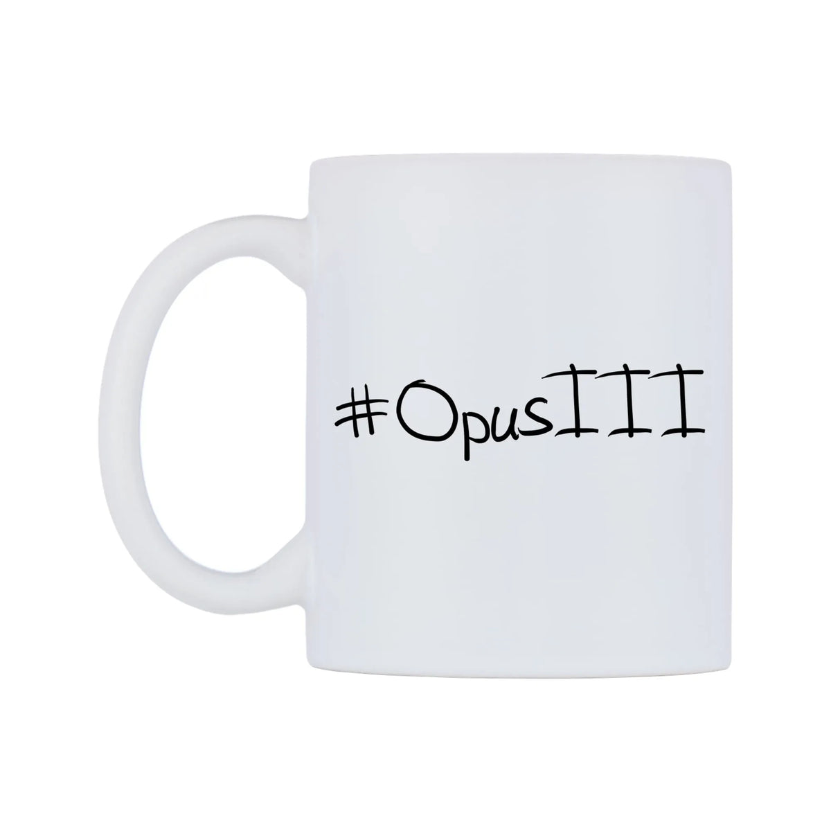 OpusIII Mug — mug, right side, on a white background