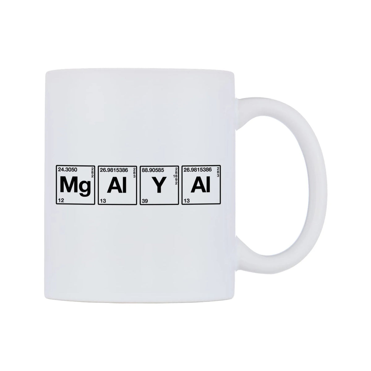 Maya - Chemistry Themed Mug — mug, left side, on a white background