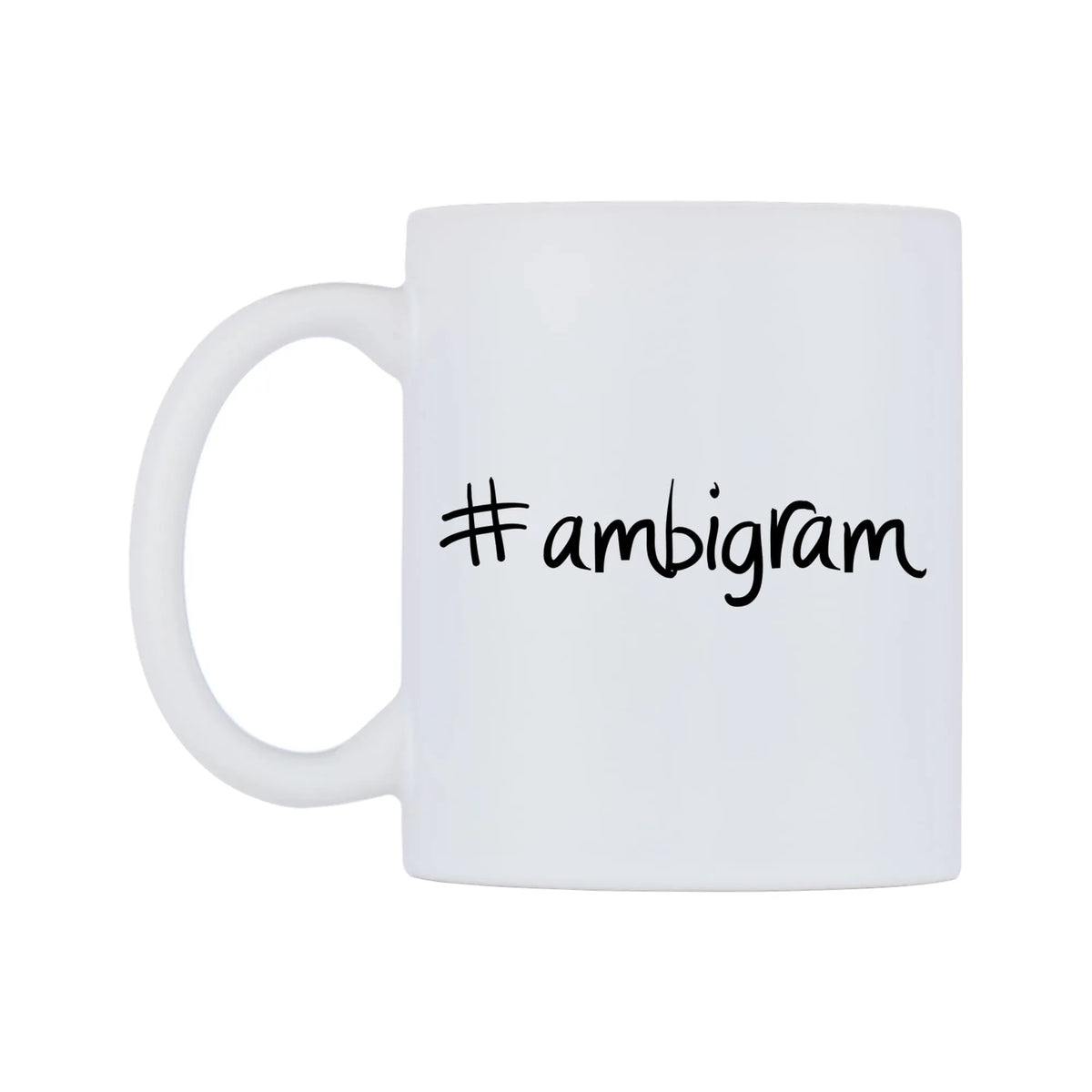 ambigram Mug — mug, right side, on a white background