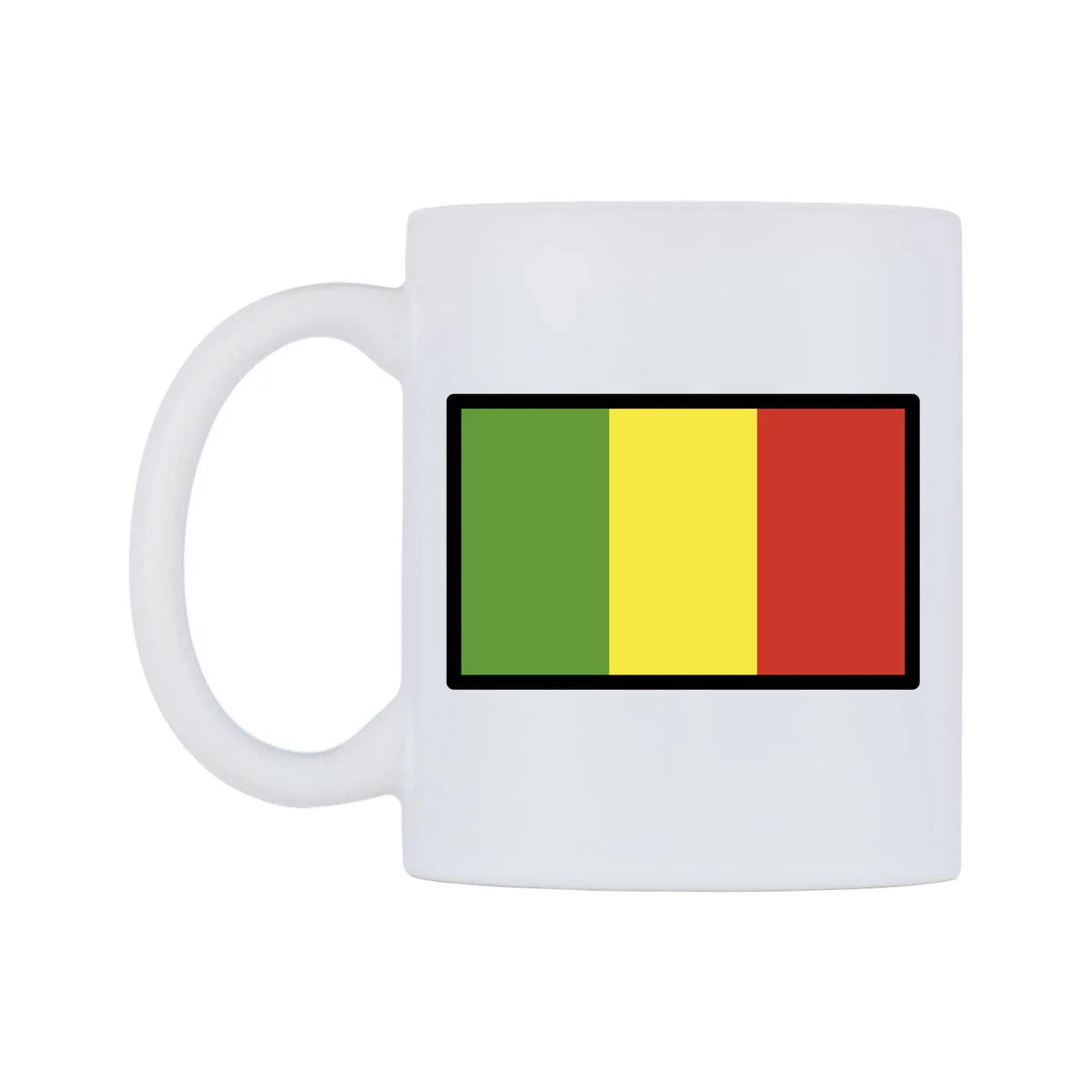 Mali Flag Emoji Mug — mug, right side, on a white background