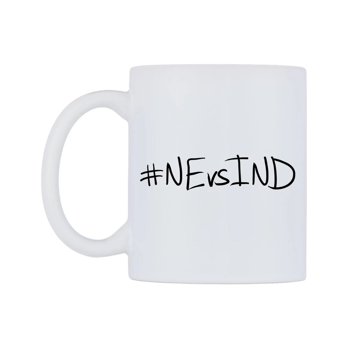 NEvsIND Mug — mug, right side, on a white background