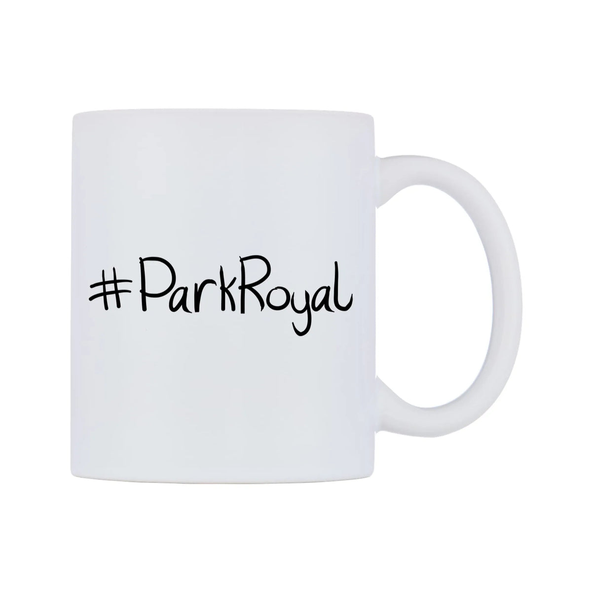 ParkRoyal Mug — mug, left side, on a white background