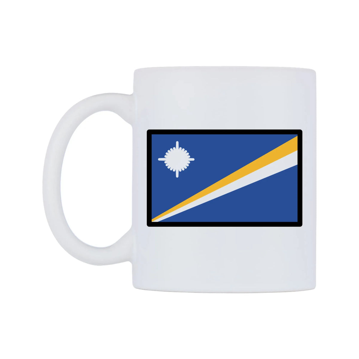 Marshall Islands Flag Emoji Mug — mug, right side, on a white background