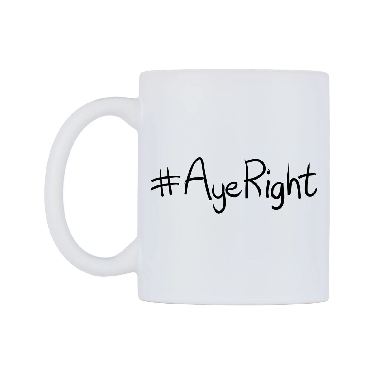 AyeRight Mug — mug, right side, on a white background