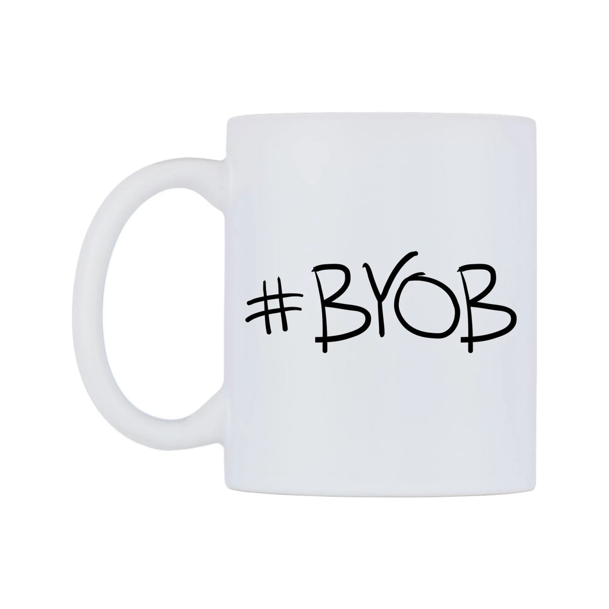 BYOB Mug — mug, right side, on a white background
