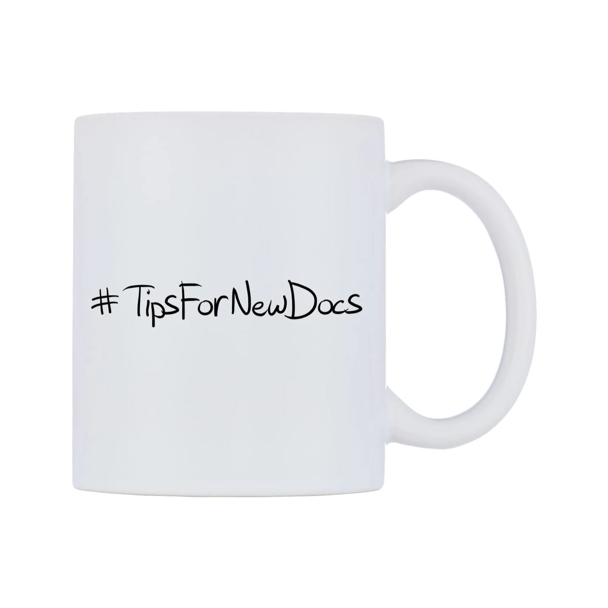 TipsForNewDocs Mug — mug, left side, on a white background