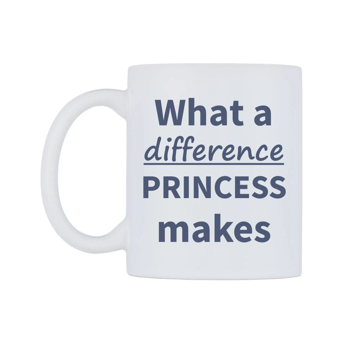 What a difference PRINCESS makes Mug — mug, right side, on a white background