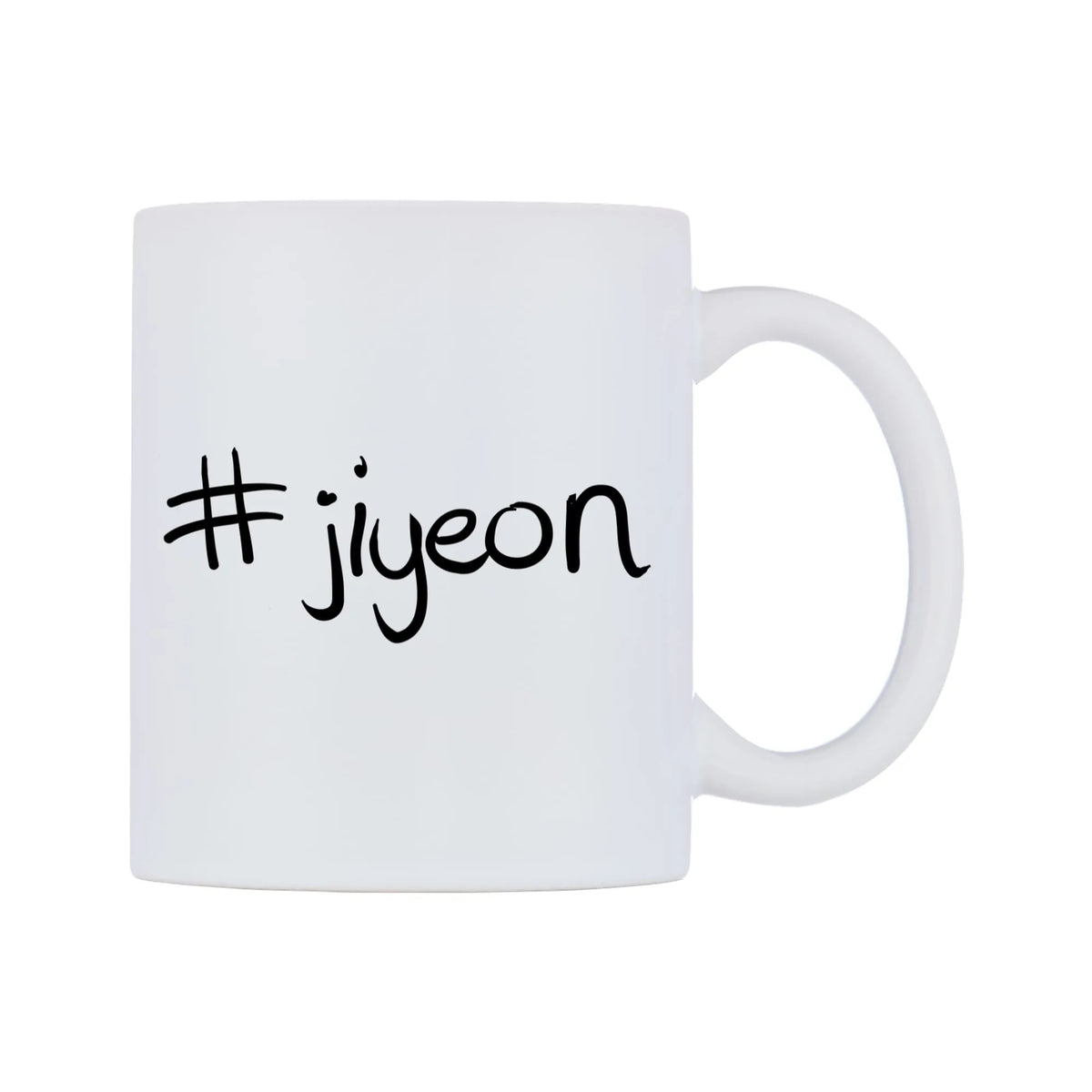 jiyeon Mug — mug, left side, on a white background