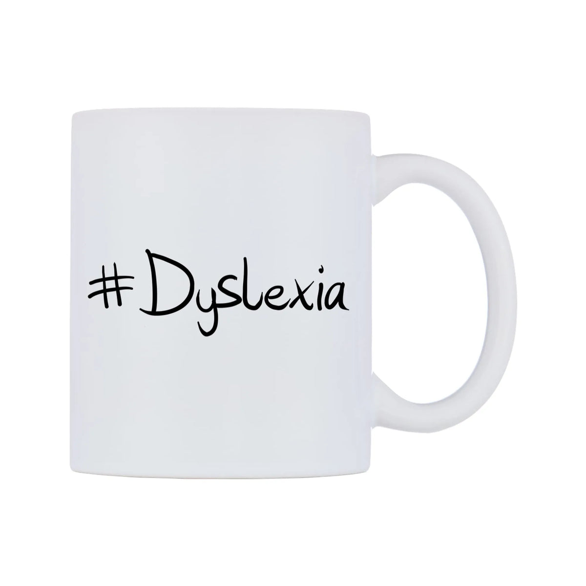 Dyslexia Mug — mug, left side, on a white background
