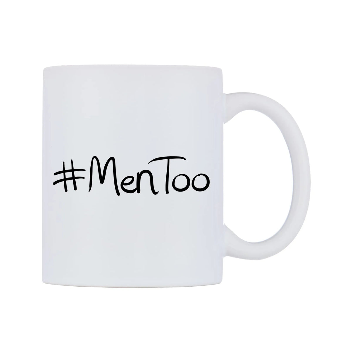 MenToo Mug — mug, left side, on a white background