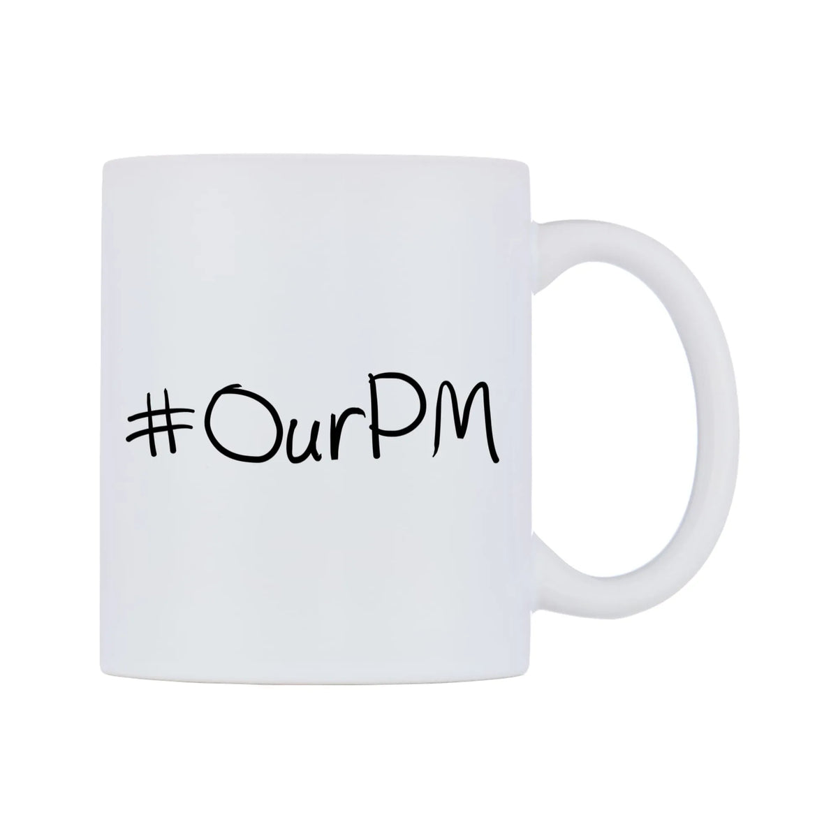 OurPM Mug — mug, left side, on a white background