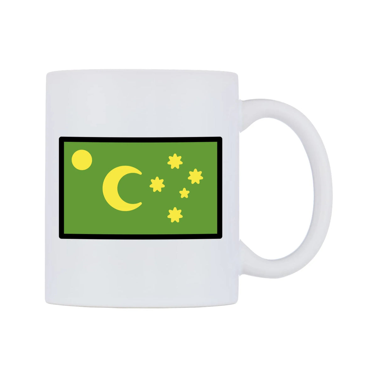 Cocos (Keeling) Islands Flag Emoji Mug — mug, left side, on a white background