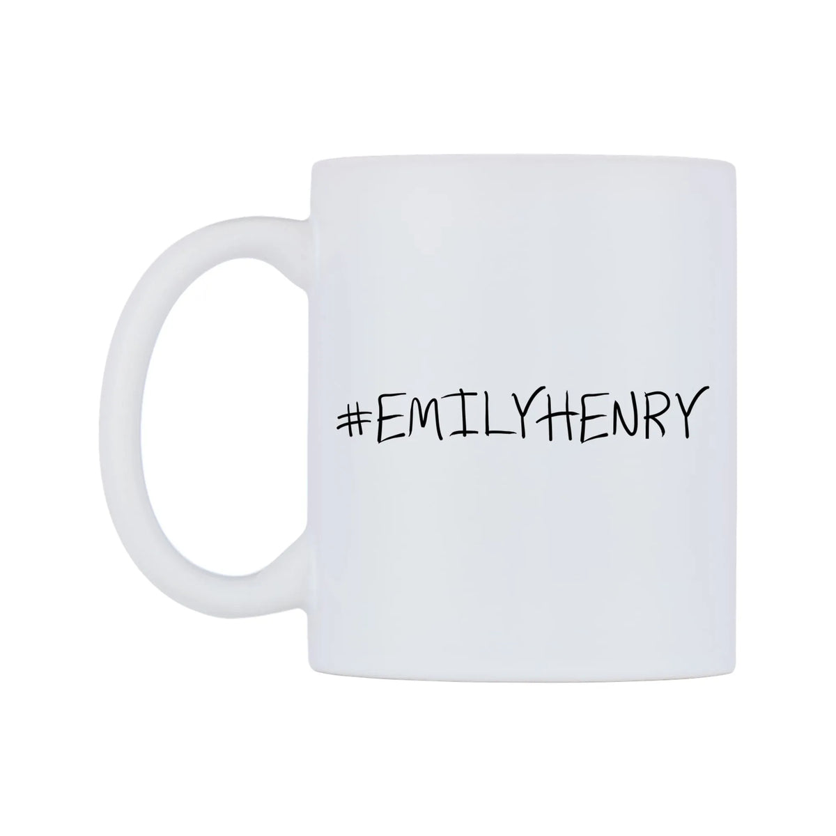EMILYHENRY Mug — mug, right side, on a white background