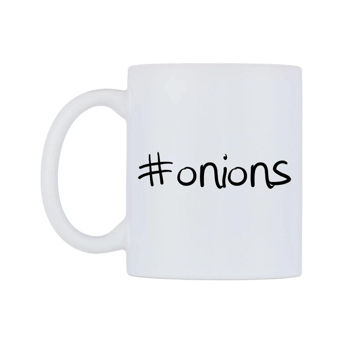 onions Mug — mug, right side, on a white background