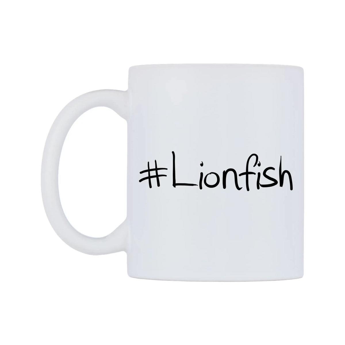 Lionfish Mug — mug, right side, on a white background
