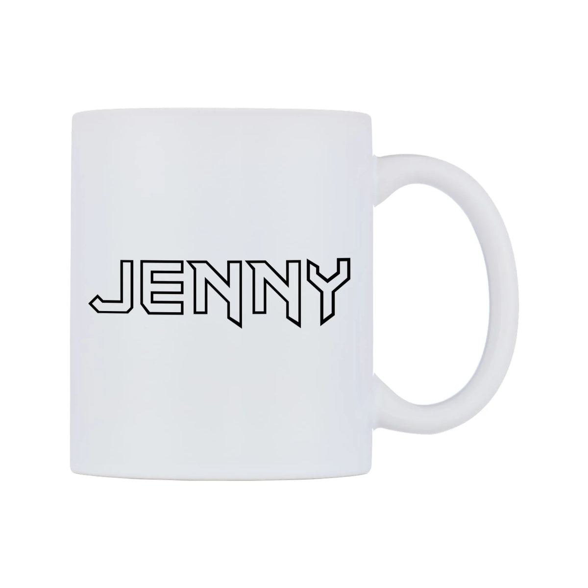 Jenny - Iron Maiden Themed Mug — white 11oz gloss mug, left side, on a white background