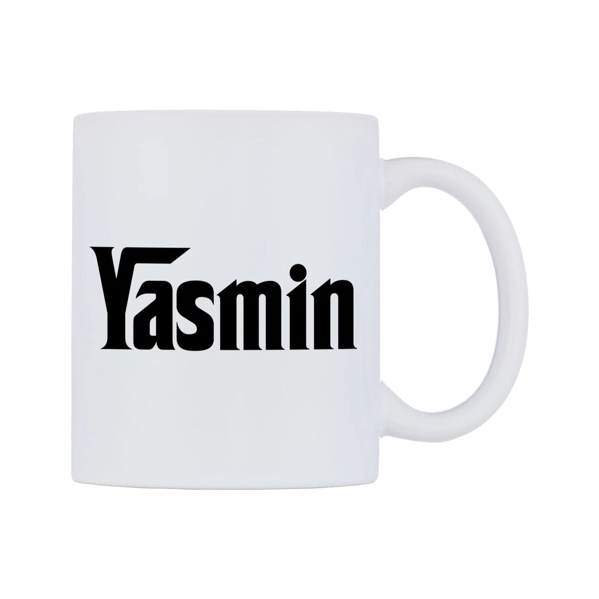 Yasmin - Godfather Themed Mug — mug, left side, on a white background