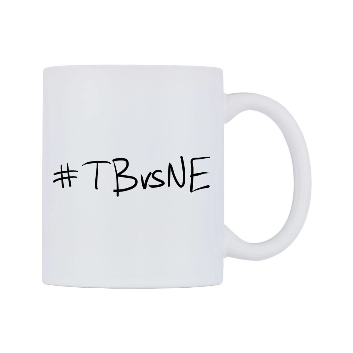 TBvsNE Mug — mug, left side, on a white background