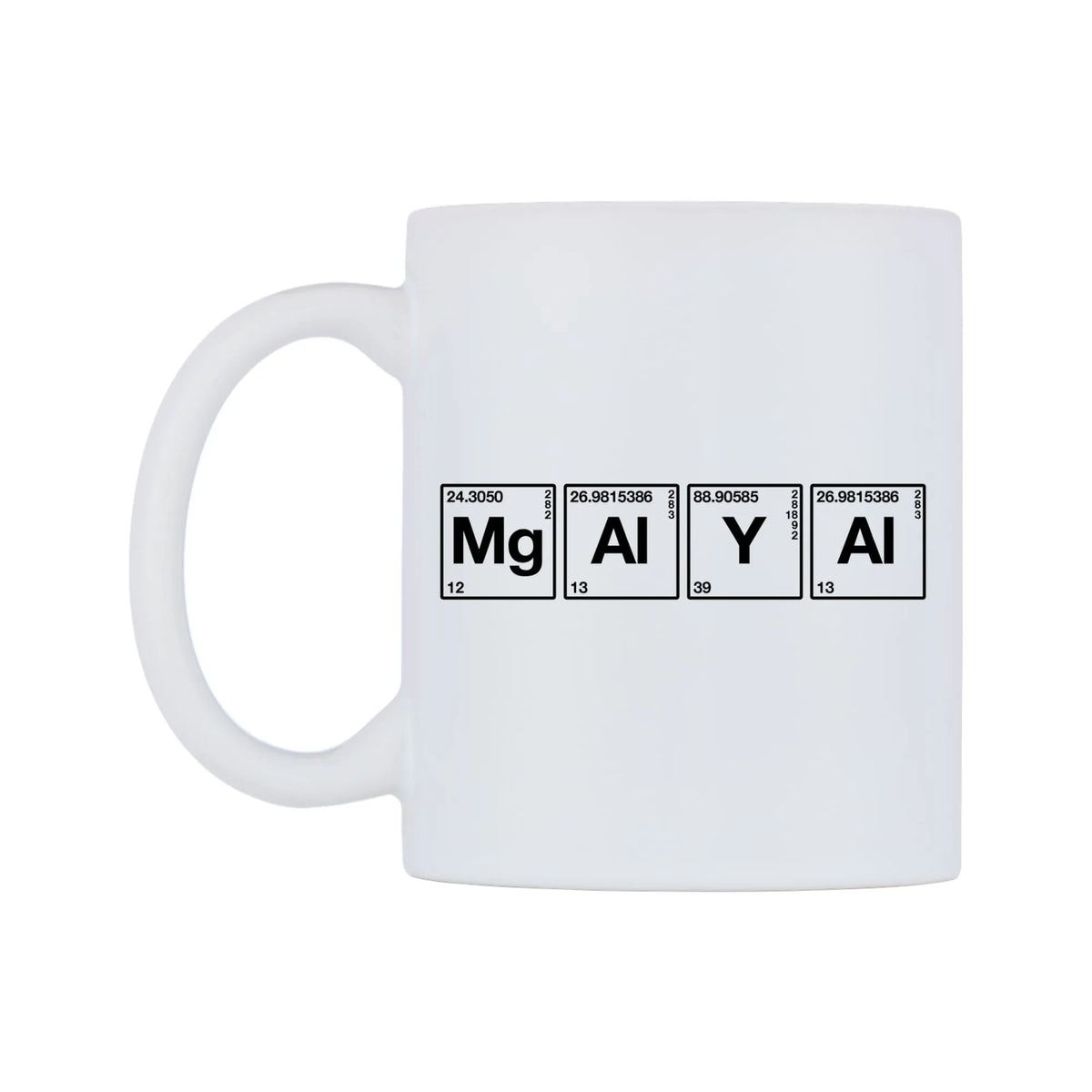 Maya - Chemistry Themed Mug — mug, right side, on a white background