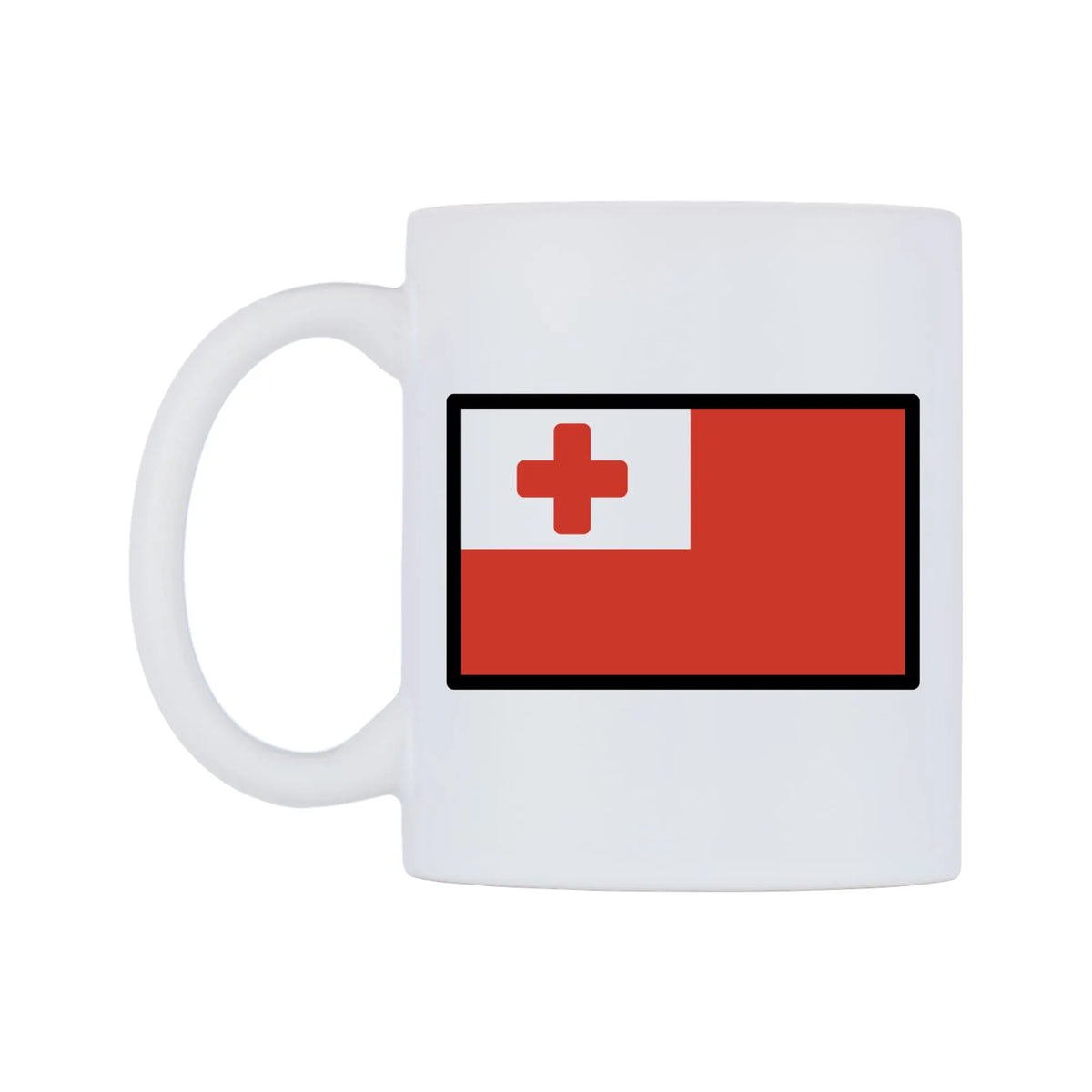 Tonga Flag Emoji Mug — mug, right side, on a white background
