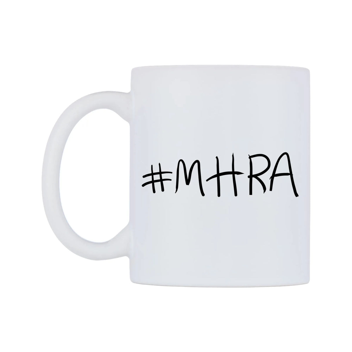 MHRA Mug — mug, right side, on a white background