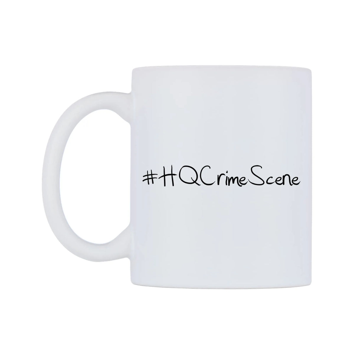 HQCrimeScene Mug — mug, right side, on a white background