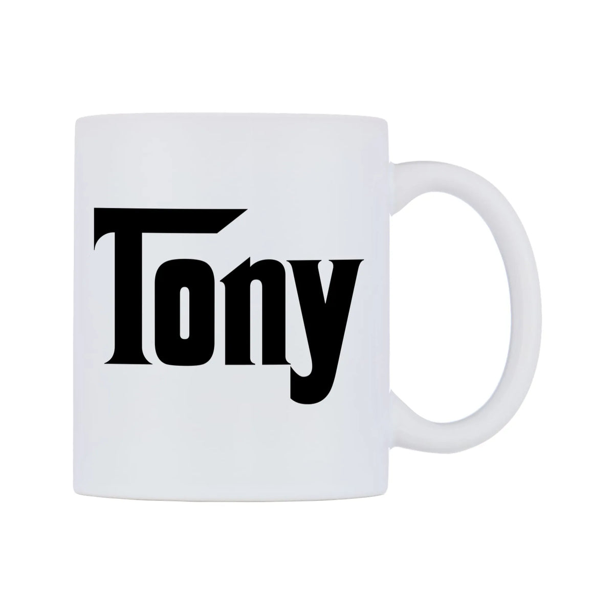 Tony - Godfather Themed Mug — white 11oz gloss mug, left side, on a white background