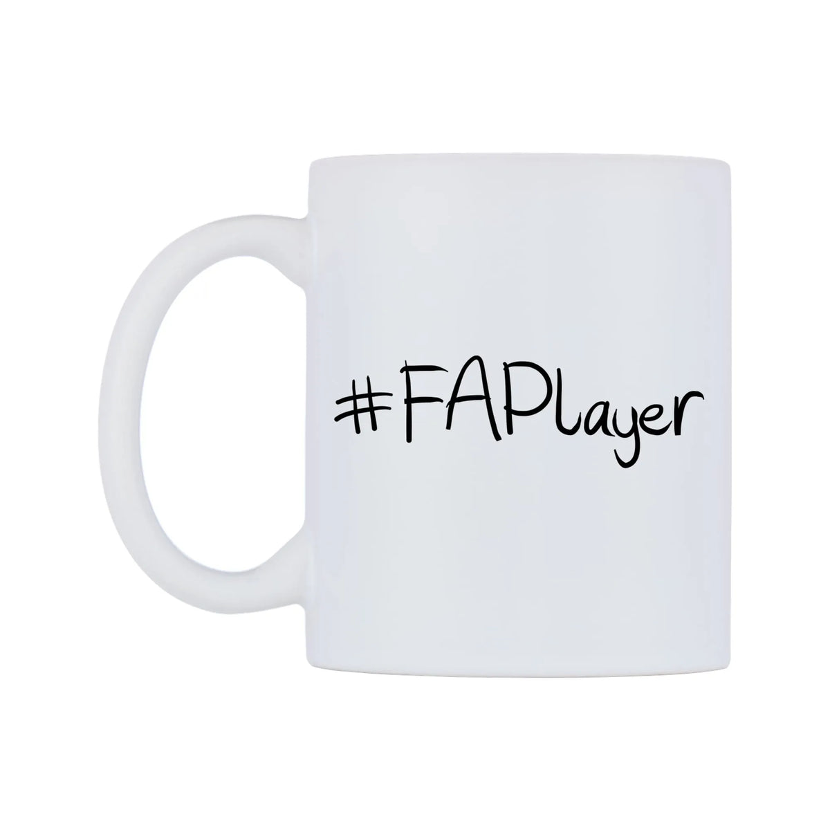 FAPlayer Mug — mug, right side, on a white background