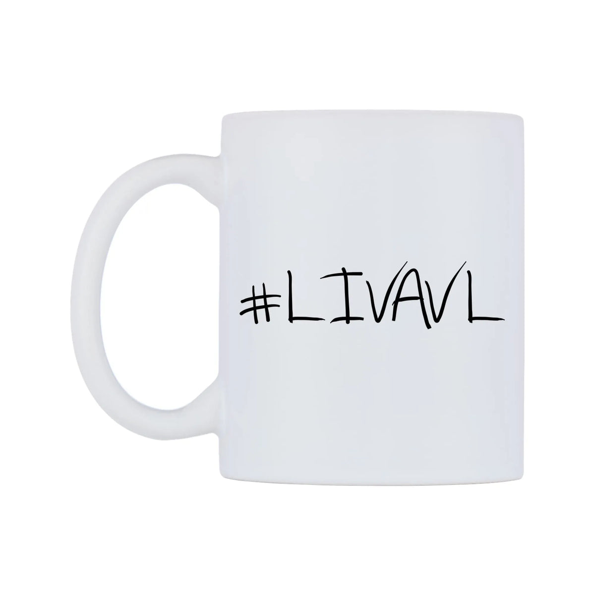 LIVAVL Mug — mug, right side, on a white background
