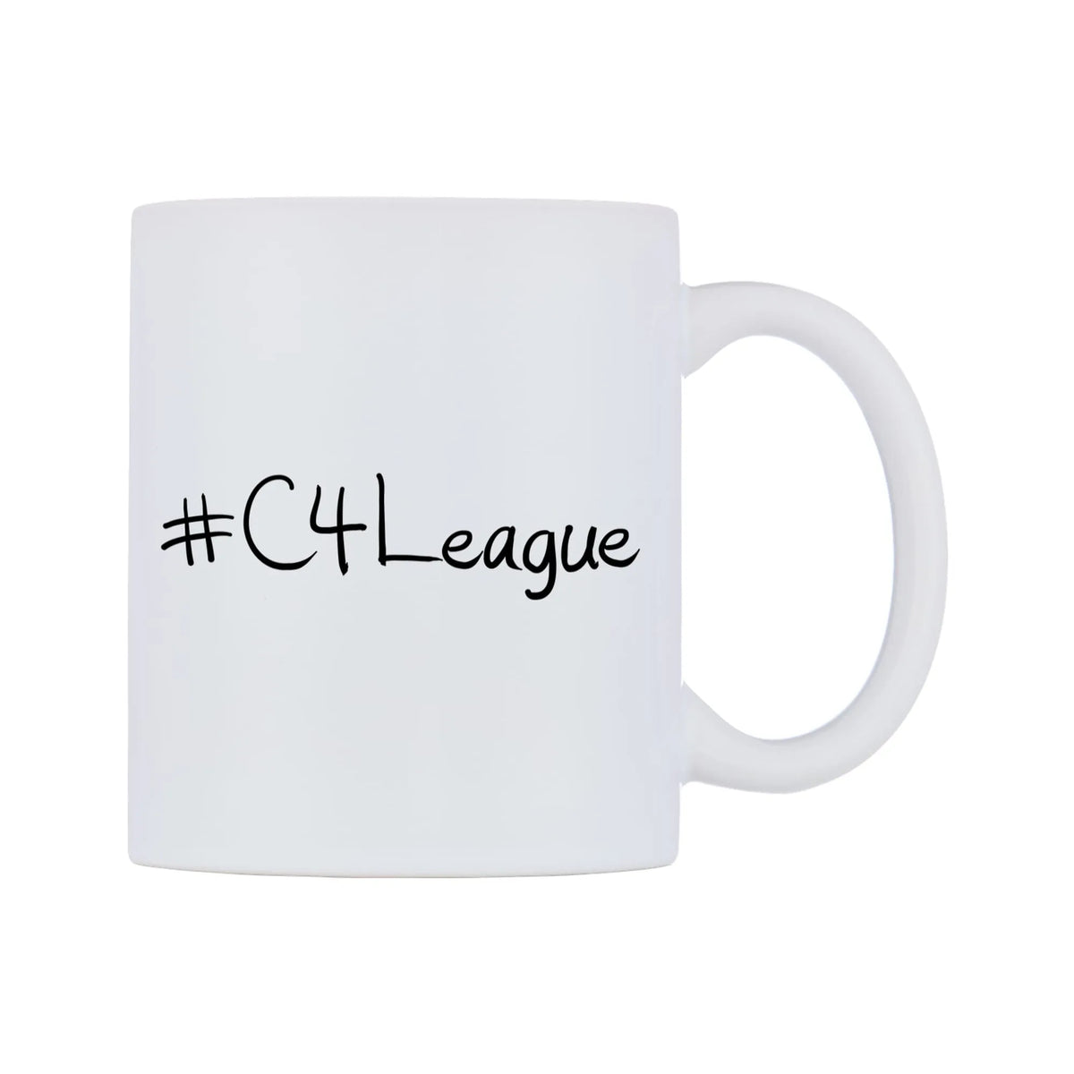 C4League Mug — mug, left side, on a white background