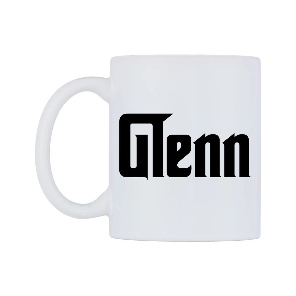 Glenn - Godfather Themed Mug — white 11oz gloss mug, right side, on a white background