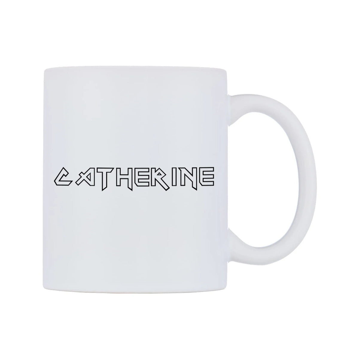 Catherine - Iron Maiden Themed Mug — white 11oz gloss mug, left side, on a white background