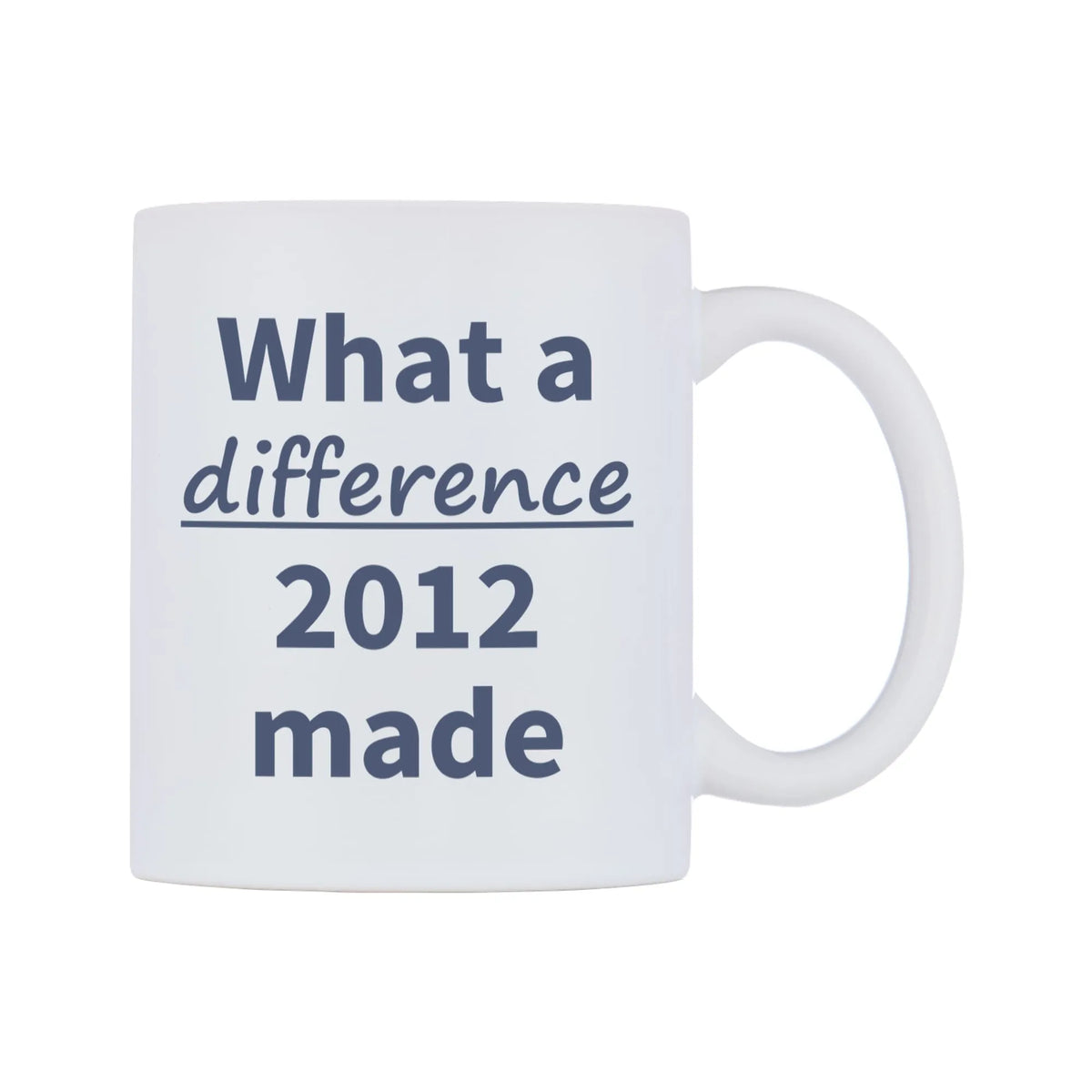 What a difference 2012 made Mug — mug, left side, on a white background