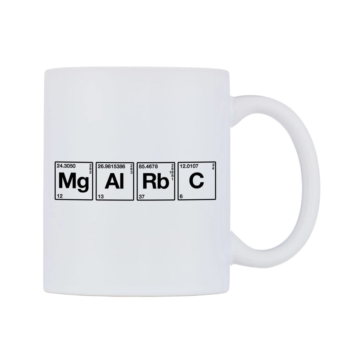 Marc - Chemistry Themed Mug — mug, left side, on a white background