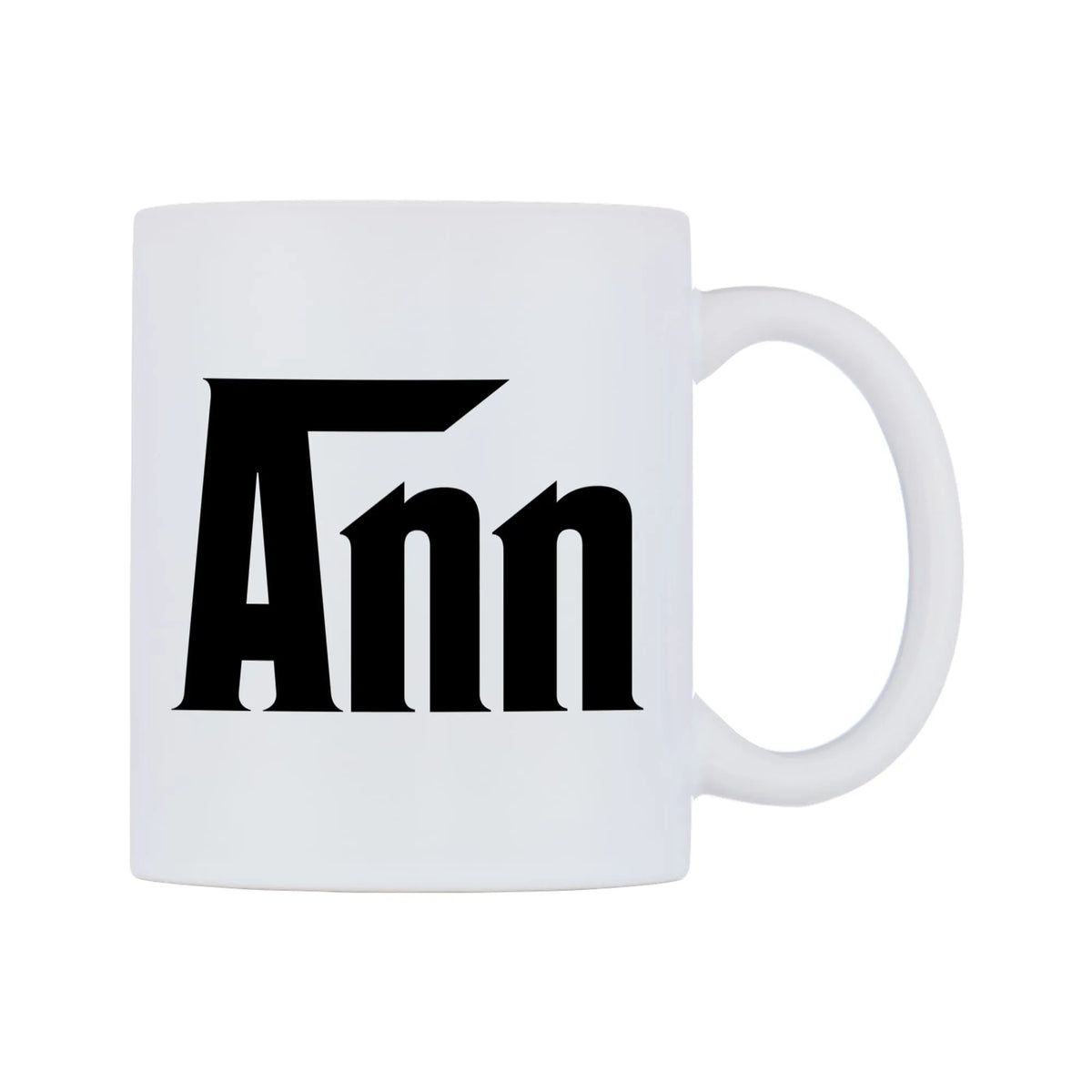 Ann - Godfather Themed Mug — white 11oz gloss mug, left side, on a white background
