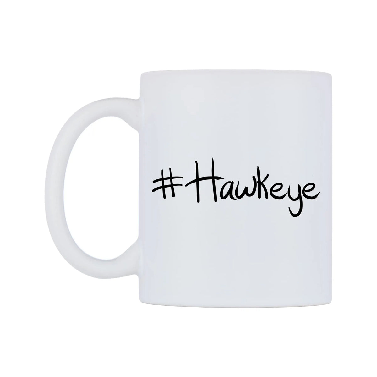 Hawkeye Mug — mug, right side, on a white background