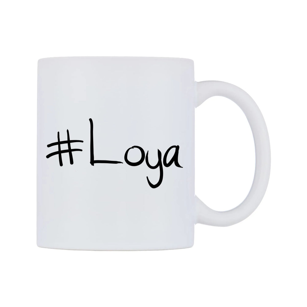 Loya Mug — mug, left side, on a white background