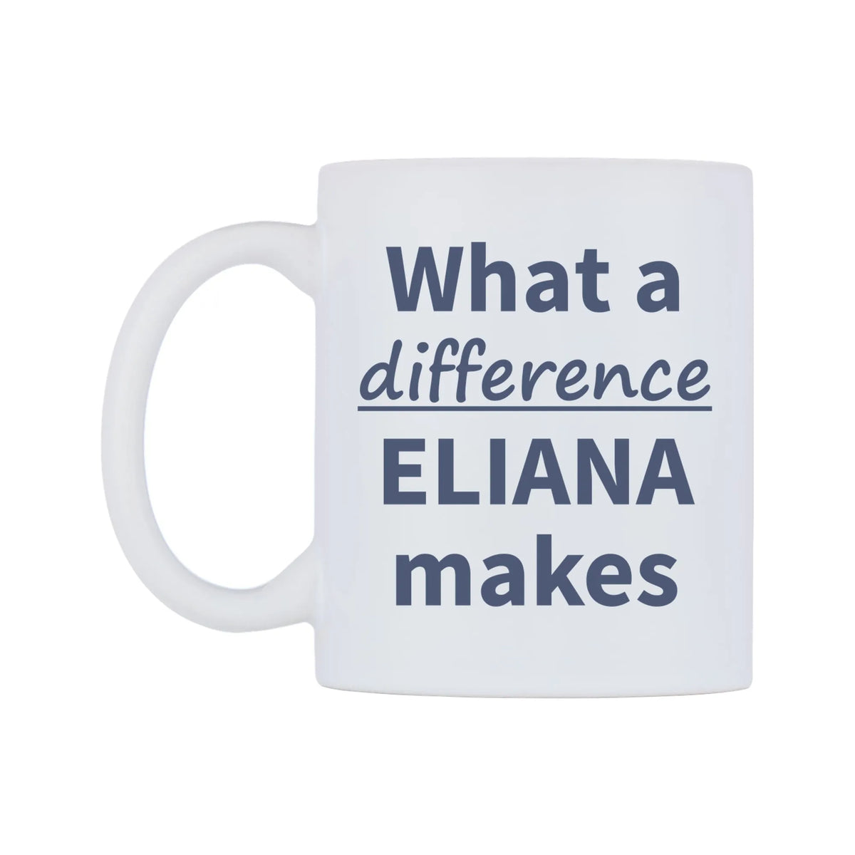 What a difference ELIANA makes Mug — mug, right side, on a white background