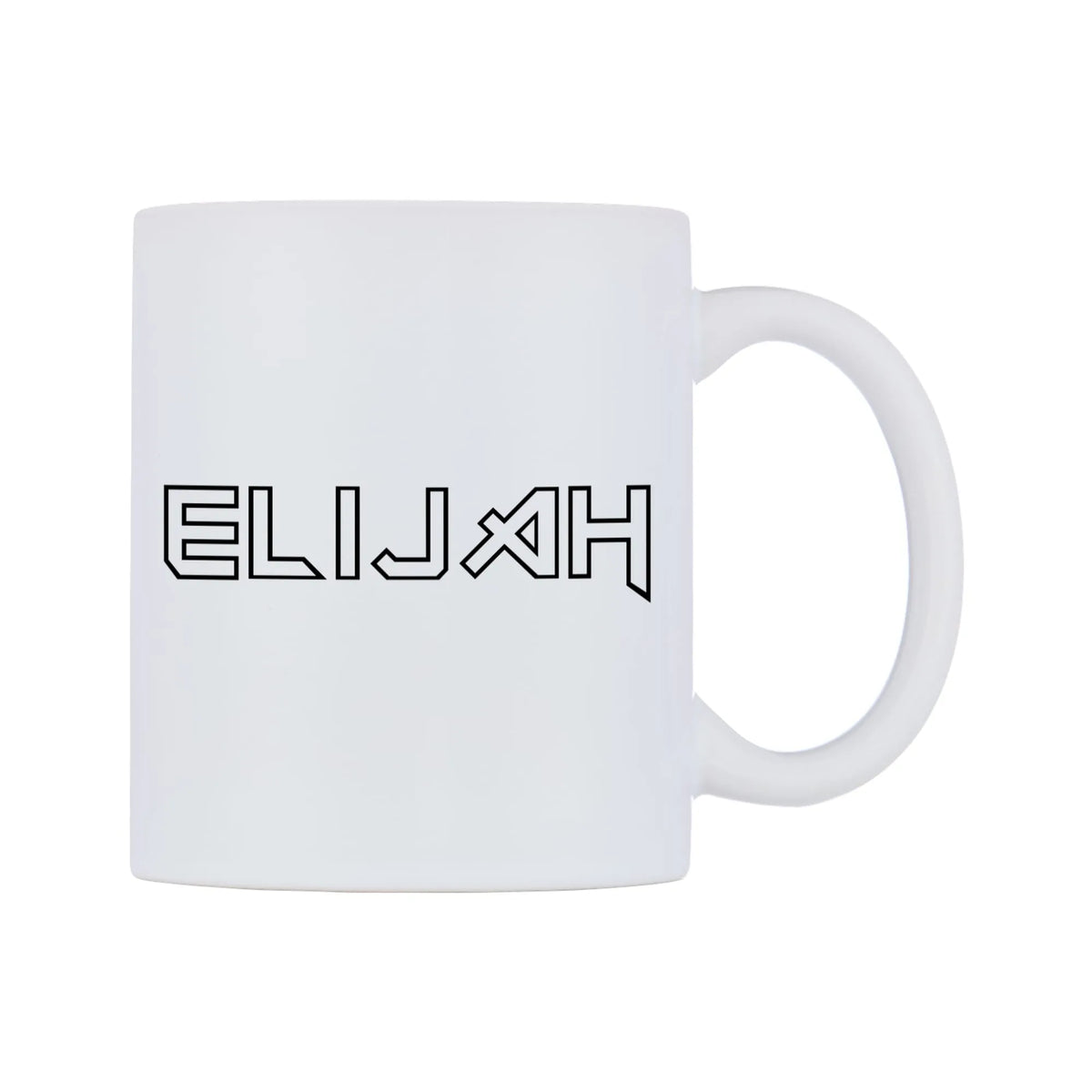 Elijah - Iron Maiden Themed Mug — white 11oz gloss mug, left side, on a white background